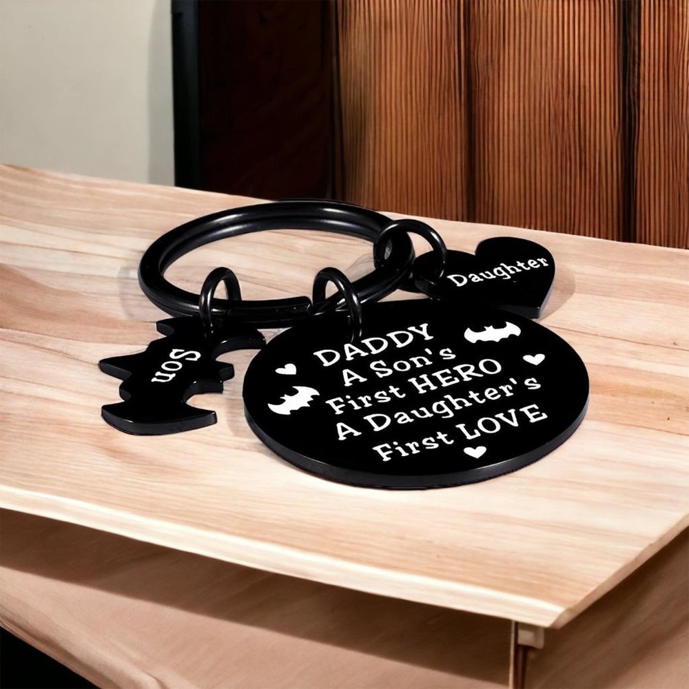 Fathers Day Keychain Gifts from Son Daughter to Daddy Christmas Valentine Gifts - Picture 4 of 8